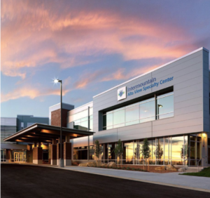 Exterior view of medical galleria with beautiful sky