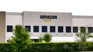 Building exterior of Amazon warehouse in Salt Lake City, Utah