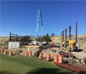 Golf training facility construction site