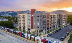 Exterior of C9 Flats apartment building in provo, utah